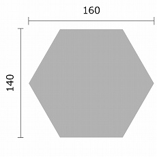140×160　六角形　(コテージ)