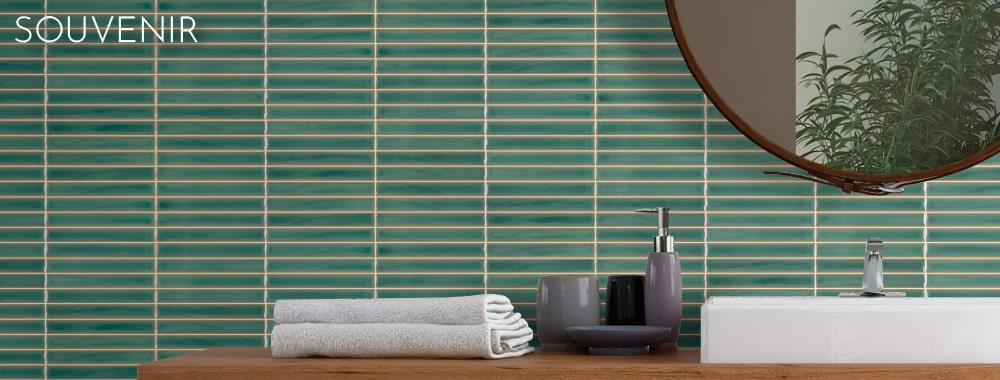 スーベニア　－やきものらしさの詰まったレトロなカラーのボーダータイル。