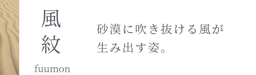風紋　砂漠に吹き抜ける風が生み出す姿。