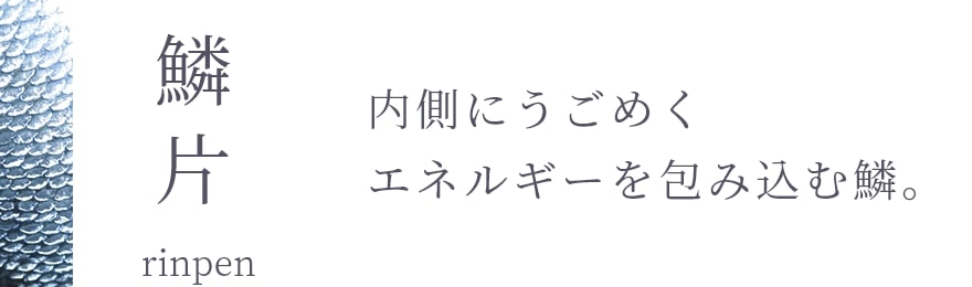 鱗片　内側にうごめくエネルギーを包み込む鱗。