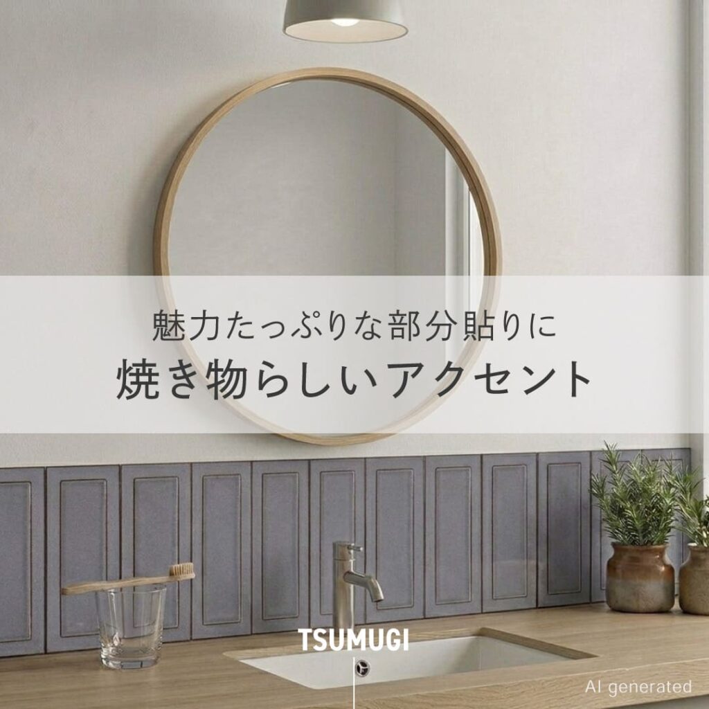 洗面カウンターに1列だけ配置